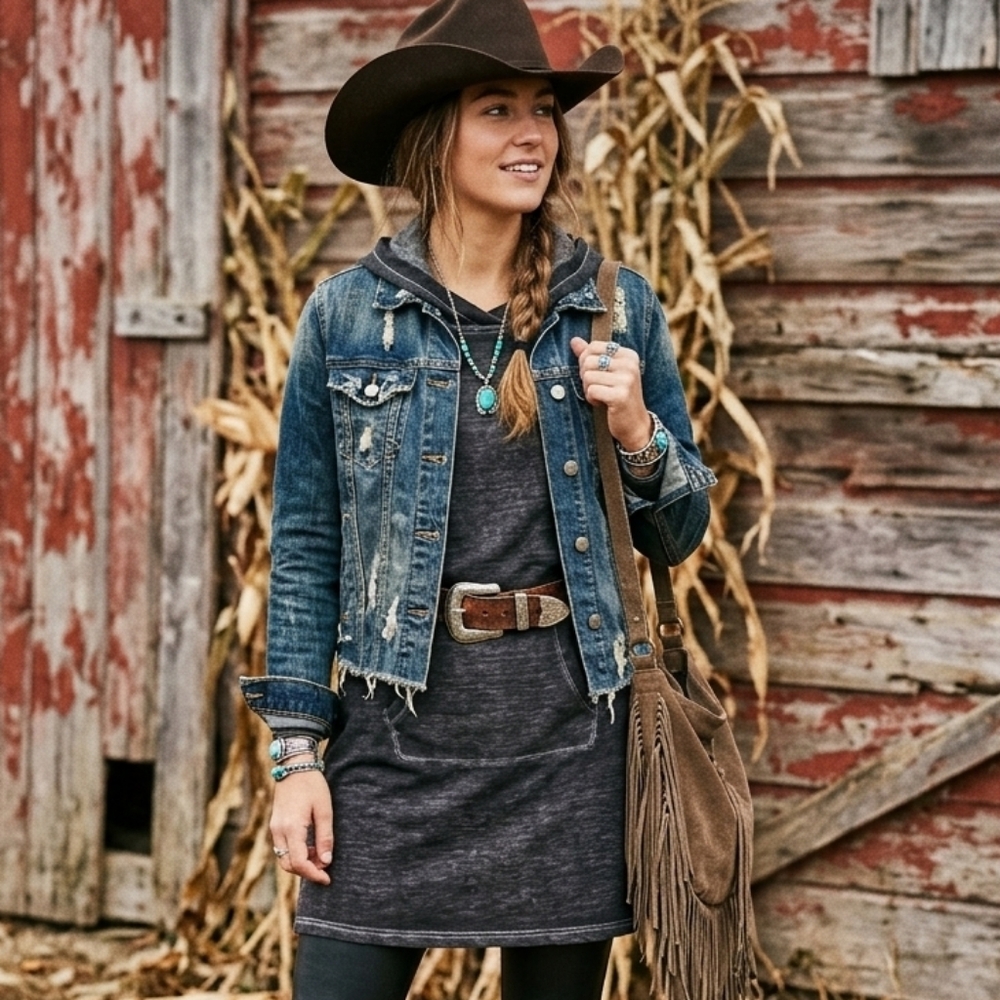 Point Zero mineral wash hooded tunic dress M - Picture 2 of 6